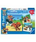 Puzzel Paw Patrol team  op 4 poten 3x 49 stukjes