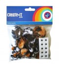 Create-it pompoms animal mix + oogjes 75 stuks