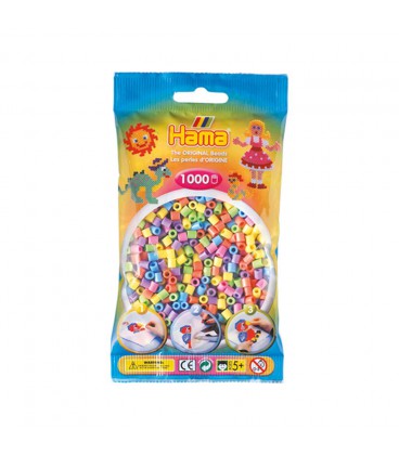 strijkkralen pastelkleuren 1000 stuks Hama
