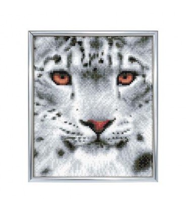 Crystal art diamond painting wit luipaard met frame 21x 25 cm