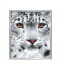 Crystal art diamond painting wit luipaard met frame 21x 25 cm