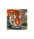 Crystal art diamond painting kaart tijger 18x 18 cm