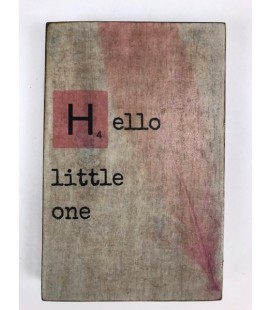 Tekstblok Hello little one 10x15  meisje