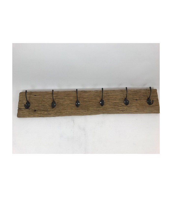Tien Dreigend Samengroeiing Kapstok hout 50 cm lang met metalen haken - Babykadowinkel Ukkie Shop
