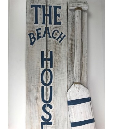 The Beach House 3D 40x100 cm Donker Blauw
