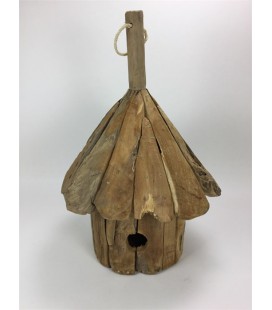 Birdhouse driftwood D 30 cm H 60 cm (drijfhout)