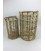 Windlichten set 2 + glas D 36 H 50 cm D 27 H 40 cm