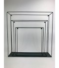 Wire Wall Rack Square set 3 60x15x60/50x12x50/40x10x40 cm