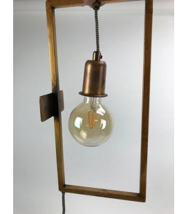 Wall Lamp Frame Blue Gold 18x10x40 cm