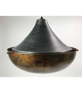 Hanging Lamp Iron 39x29x30 cm Blue Gold & Blue Grey hanglamp