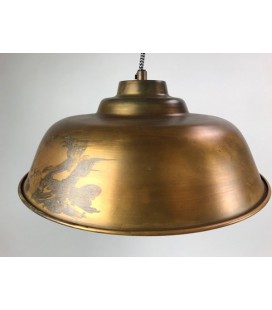 Hanging Lamp Iron 36x17 cm Blue Gold hanglamp