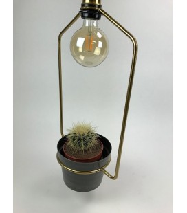 Hanging Lamp Frome Pot 27x16x50 cm Blue Gold