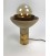 Desk Lamp Wooden nat/Metal 18x6x21 cm Blue Gold