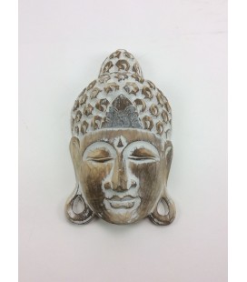 Boeddha mask ca 30 cm rustic grey