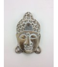 Boeddha mask ca 30 cm rustic grey