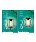 Lumineo LED solar lantaarn op steker Ø13cm