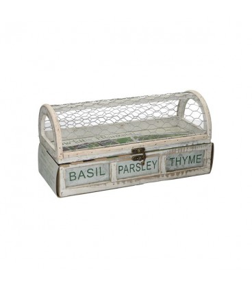 Kweekkast met peterselie, basilicum en tijm 30x12,5x15cm