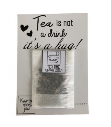 Theekaart Tea is a hug