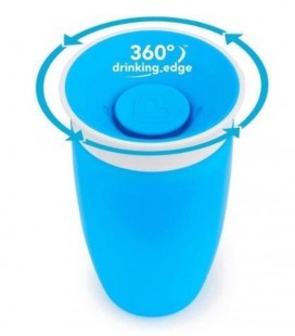 Munchkin Scippy cup 360 graden draaibaar - blauw antilek beker