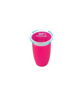Munchkin Scippy cup 360 graden draaibaar - roze antilek beker