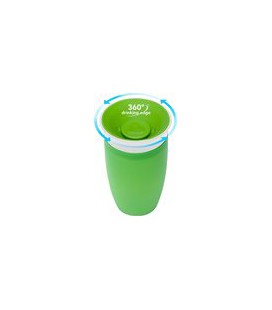 Munchkin Miracle Trainer cup 360 graden draaibaar - groen antilek beker