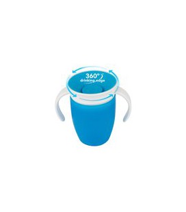 Munchkin Trainer cup 360 graden draaibaar - blauw antilekbeker 6 mnd