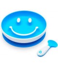 Munchkin smile n scoop bord met lach - blauw