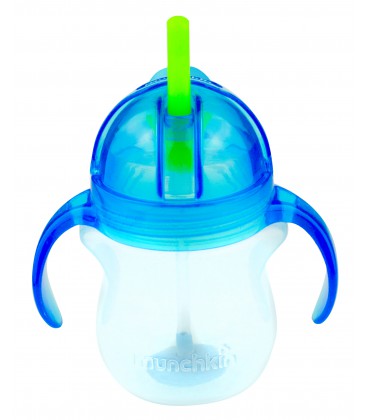 Munchkin Click Lock Tip en Sip straw cup - Blauw /groen 6 maand