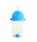 Munchkin Click Lock Tip en sip sippy straw cup /verzwaarde rietjes beker - blauw/groen 12 mnd