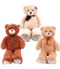 BEAR WITH RIBBON 100 CM 3 ASSORTI