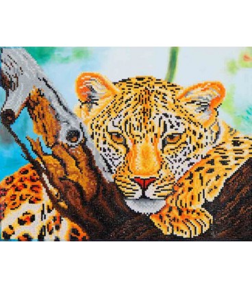 Leopard Look Diamond Dotz: 46x36 cm