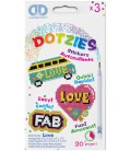 Stickerset Dotzies 3 stuks: Love 9x6 cm