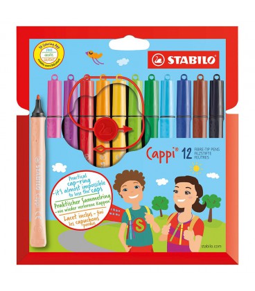 VILTSTIFTEN STABILO CAPPI ETUI 12 STUKS