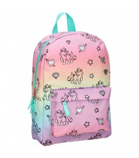 RUGZAK MILKY KISS RAINBOWS & UNICORN 33X22X12CM
