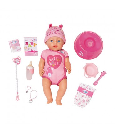 POP BABY BORN SOFT TOUCH GIRL (BLUE EYES) 43 CM