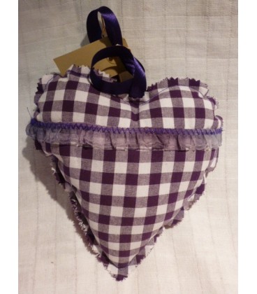 Paars ruit Hart groot