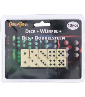 dobbelstenen wit - 10 stuks