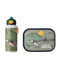 Lunchset met pop-up beker dino Mepal