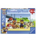 PUZZEL PAW PATROL DAPPERE HOND 2X24 STUKJES