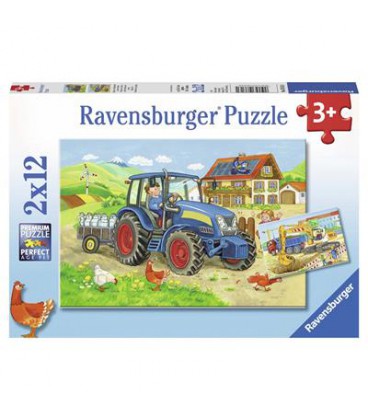 PUZZEL BOUWPLAATS BOERDERIJ 2X12 STUKS