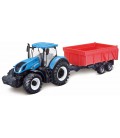Tractor Bburago: New Holland T7.315 + trailer (18-31658