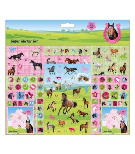 STICKERSET PAARDEN 500-DELIG groot