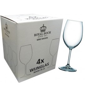 Royal Boch rodewijnglas 35 cl " Maison" ds a 4 stuks