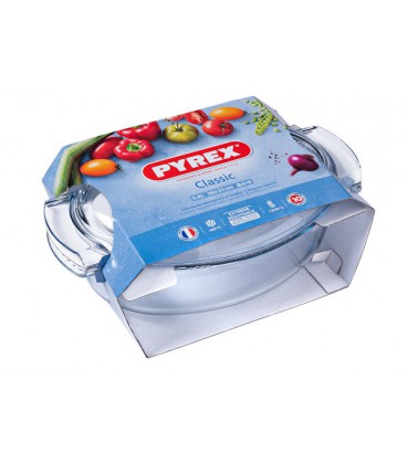 Pyrex ovale schotel met deksel glas 38x23cm 5,8L