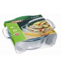 Pyrex ronde ovenschaal met deksel glas 4,9L