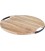 Snijplank teak metalen handvat Ø39x1,5cm