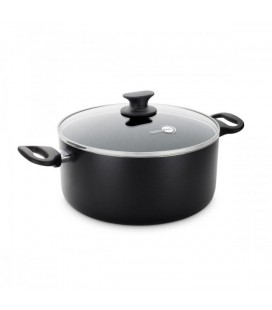 Greenpan - 24 cm 4,9 liter Cambridge Black Keramische Antiaanbak Kookpan met deksel