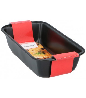 Alpina cakeblik non stick staal25x13x6 cm zwart