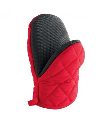 Ovenhandschoen met neoprene grip 24x14cm rood