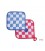 Pannenlap katoen ruit blauw of rood 17x17cm (per stuk / assorti geleverd)